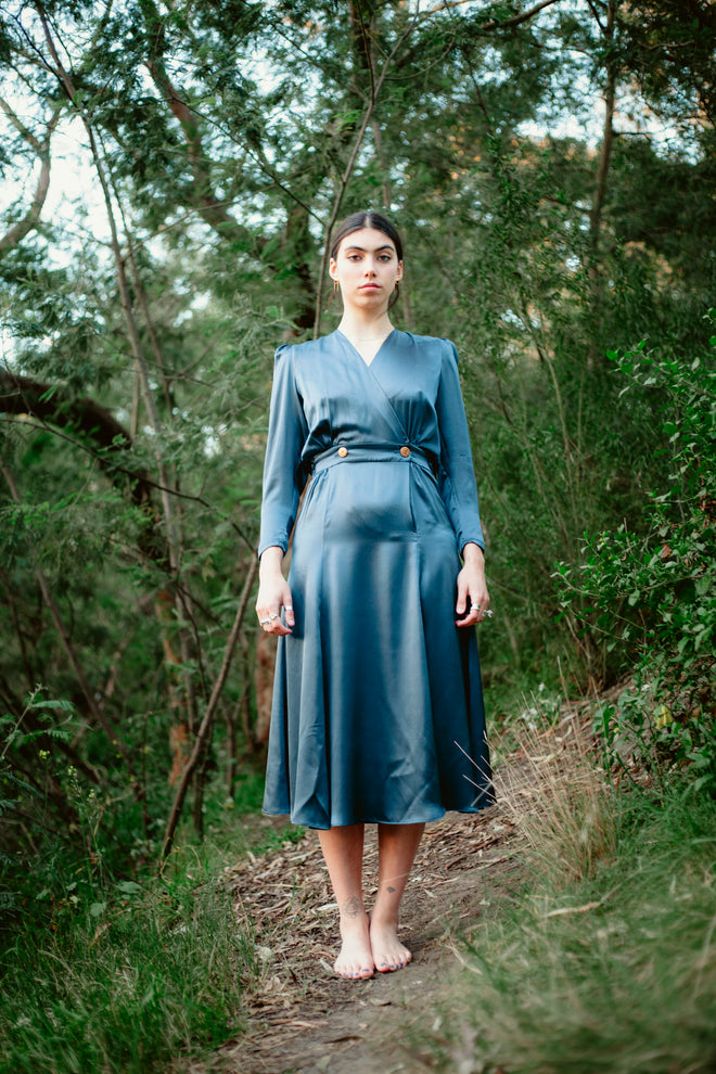 The Florence blue silk dress (Sold)